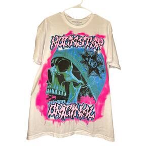 SZ XL - Mens Rockstar Original Shirt, pink/blue/white - NWT